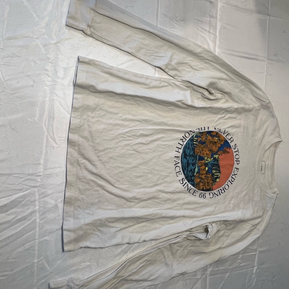 The North Face White Long Sleeve with Graphic